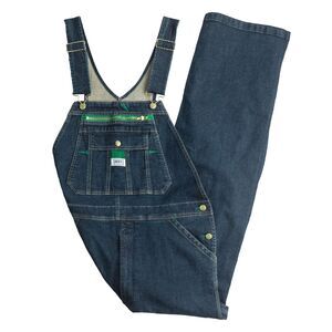 LIBERTY Flex Bib Jean Overalls Sz 46x30 Relaxed Fit 17006 Blue Stretch Denim NWT